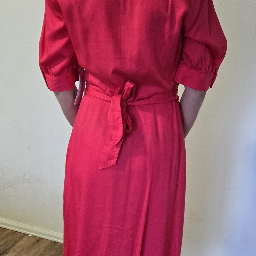 Liz Claiborne Chic Pink Dress with Tie Waist NWT